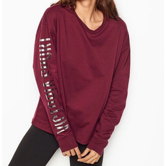 Maroon Victoria’s Secret Sport Sweatshirt/Pullover - Picture 1 of 6
